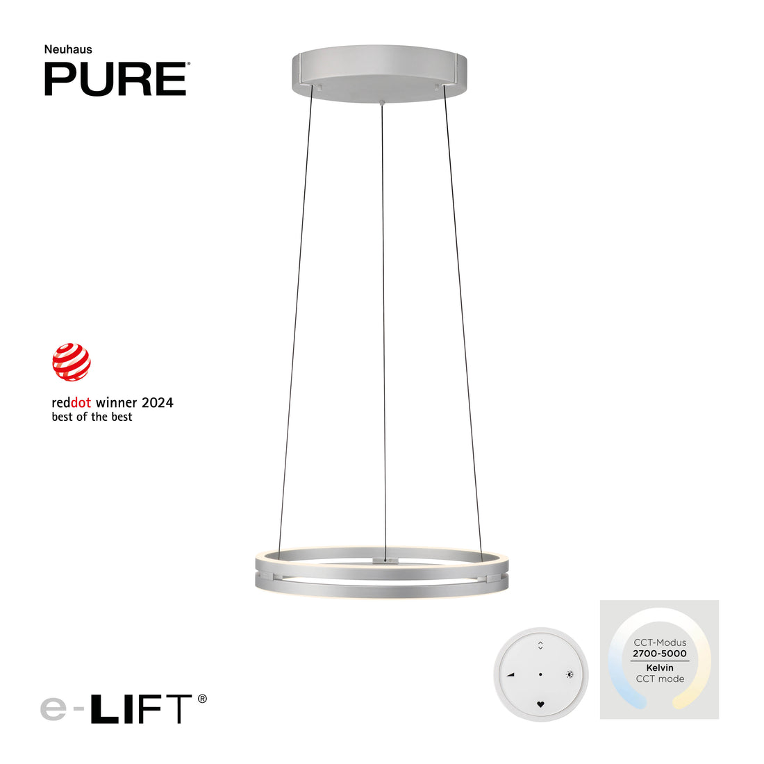 Suspension luminaire | E-Loop Aluminium