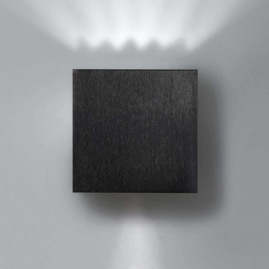 Applique murale Dau en aluminium, noir, hauteur 8,7 cm