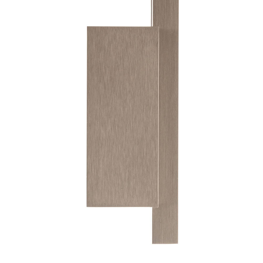Applique murale LED Tolu en laiton, nickel et chrome, hauteur 45 cm