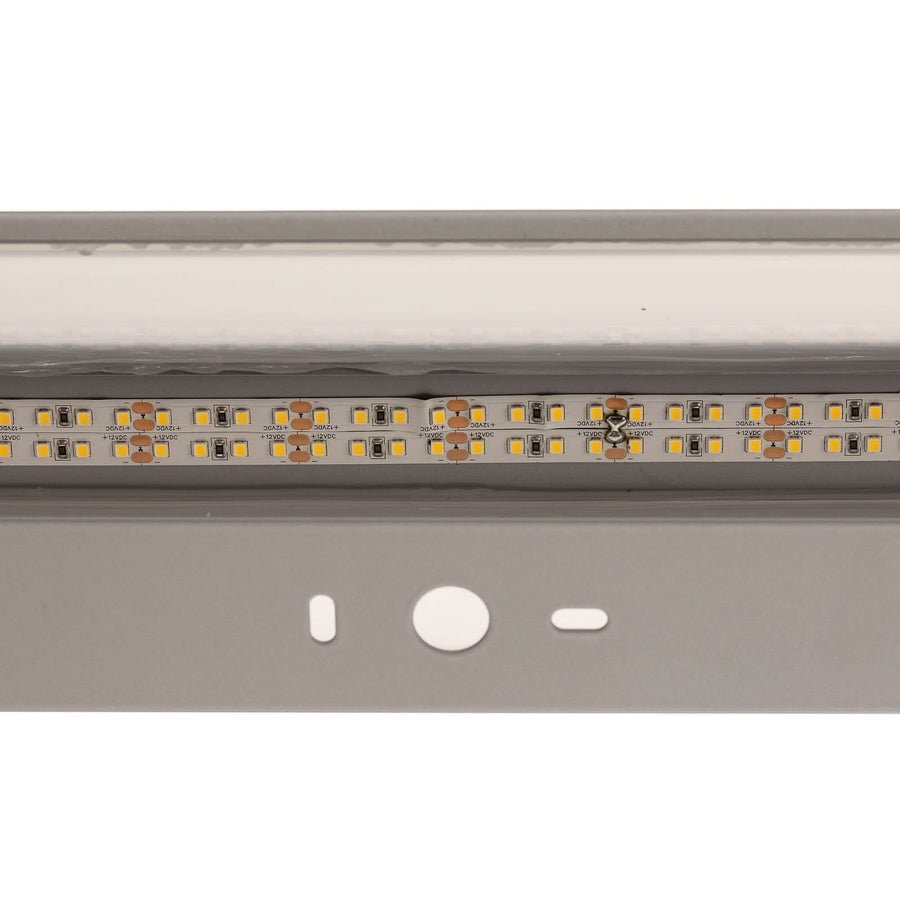 Applique murale LED Mera en acier, aluminium et blanc, hauteur 4,5 cm, 3000 K, 24 W