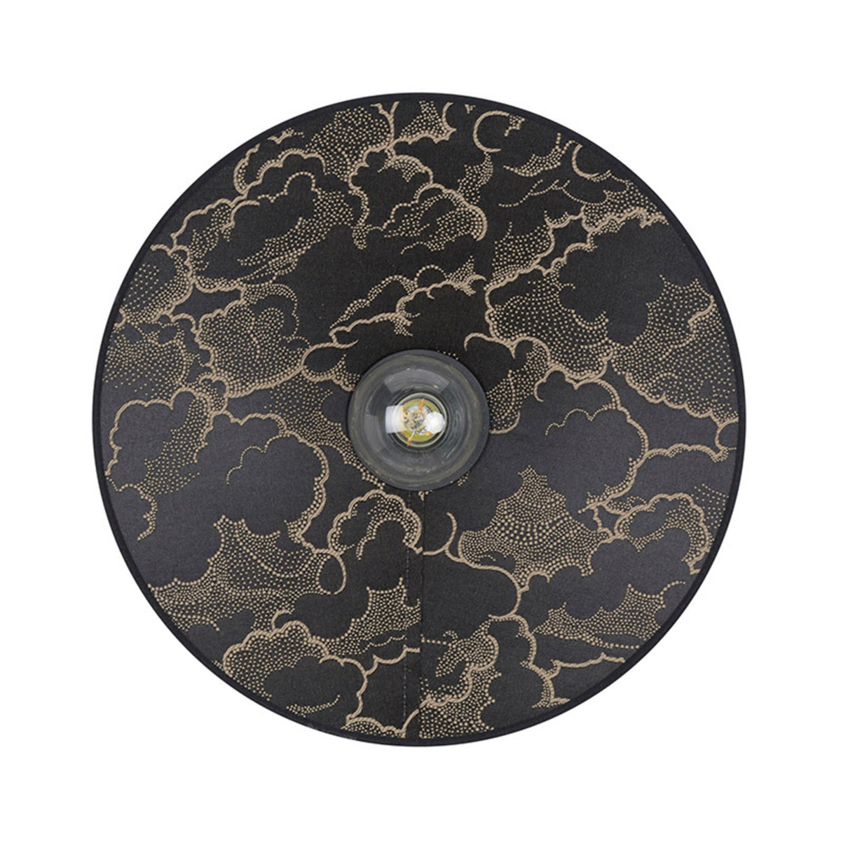 Applique murale Gatsby en tissu, noir, Ø 40 cm