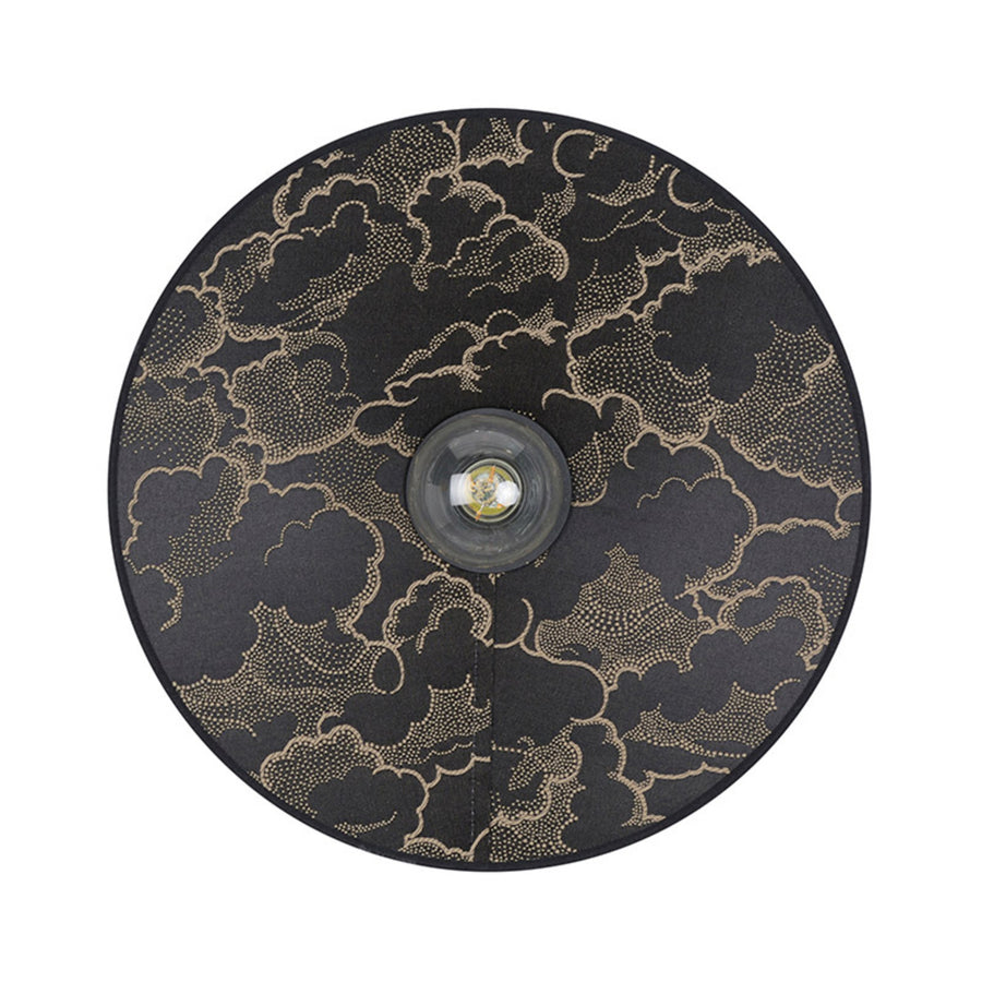Applique murale Gatsby en tissu, noir, Ø 40 cm