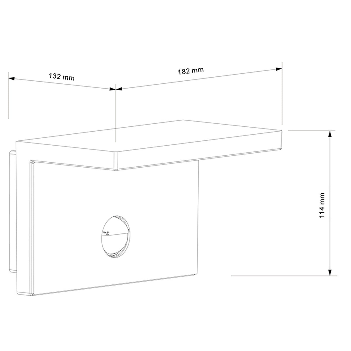 Applique extérieure LED Ruka gris foncé, IP54