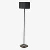 Black floor lamp with lampshade | Noira