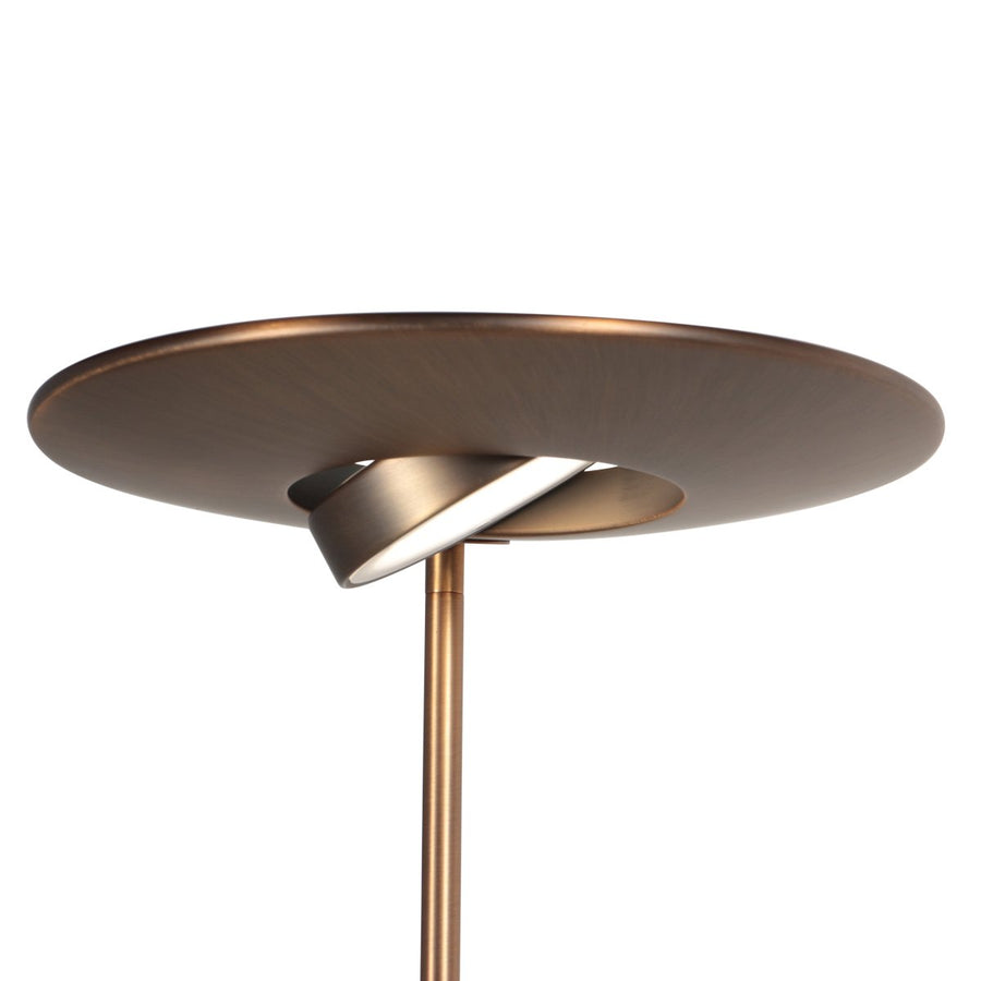 Détail du disque supérieur avec diffuseur LED central incliné.