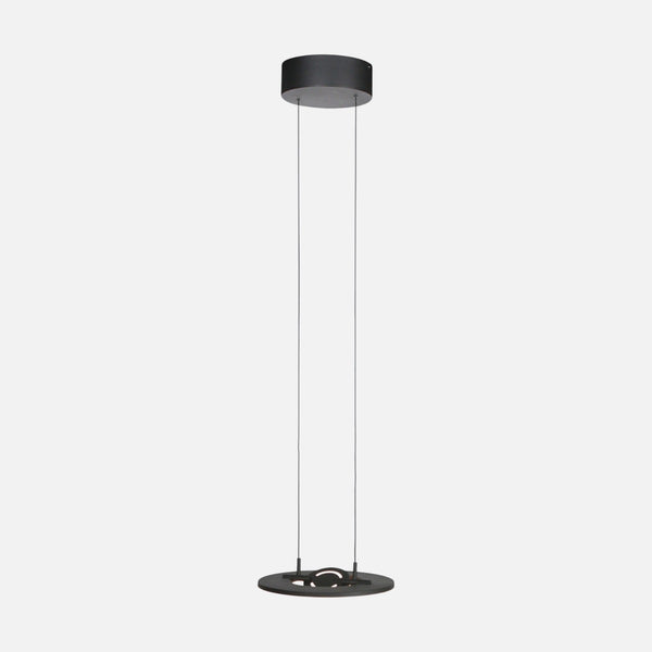 Adjustable black winch pendant light Ø 32 cm, LED 4000 lm | Soleil