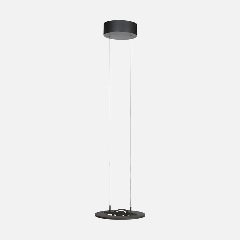 Adjustable black winch pendant light Ø 32 cm, LED 4000 lm | Soleil