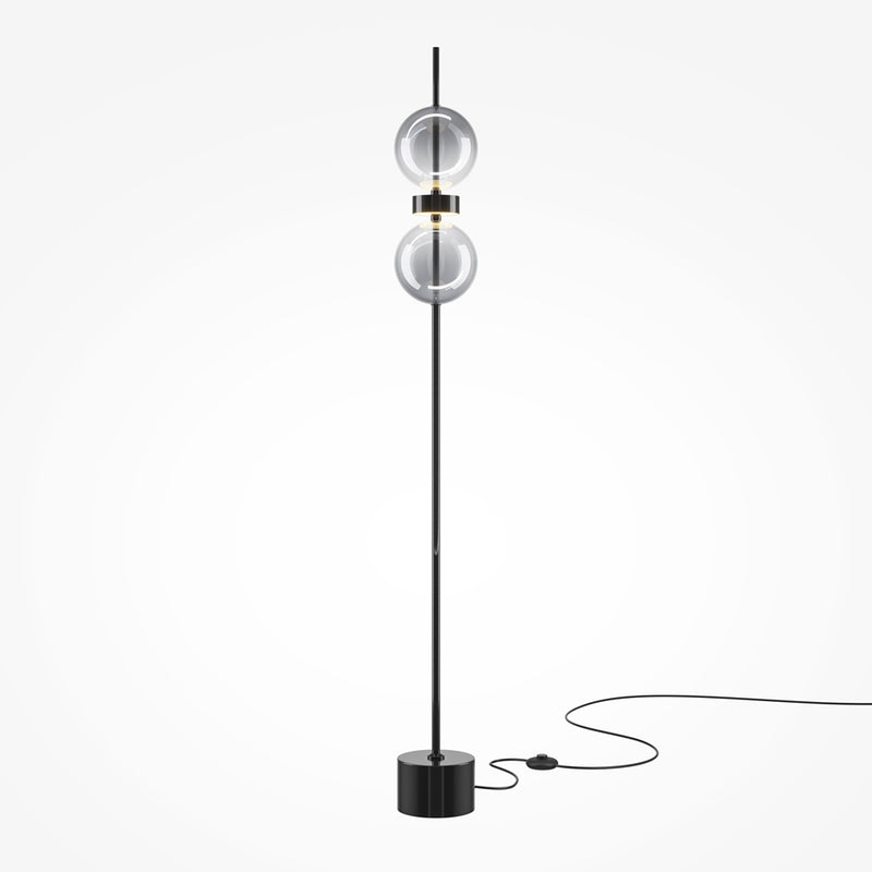 Double Moon black floor lamp