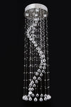 Spiral crystal pendant light