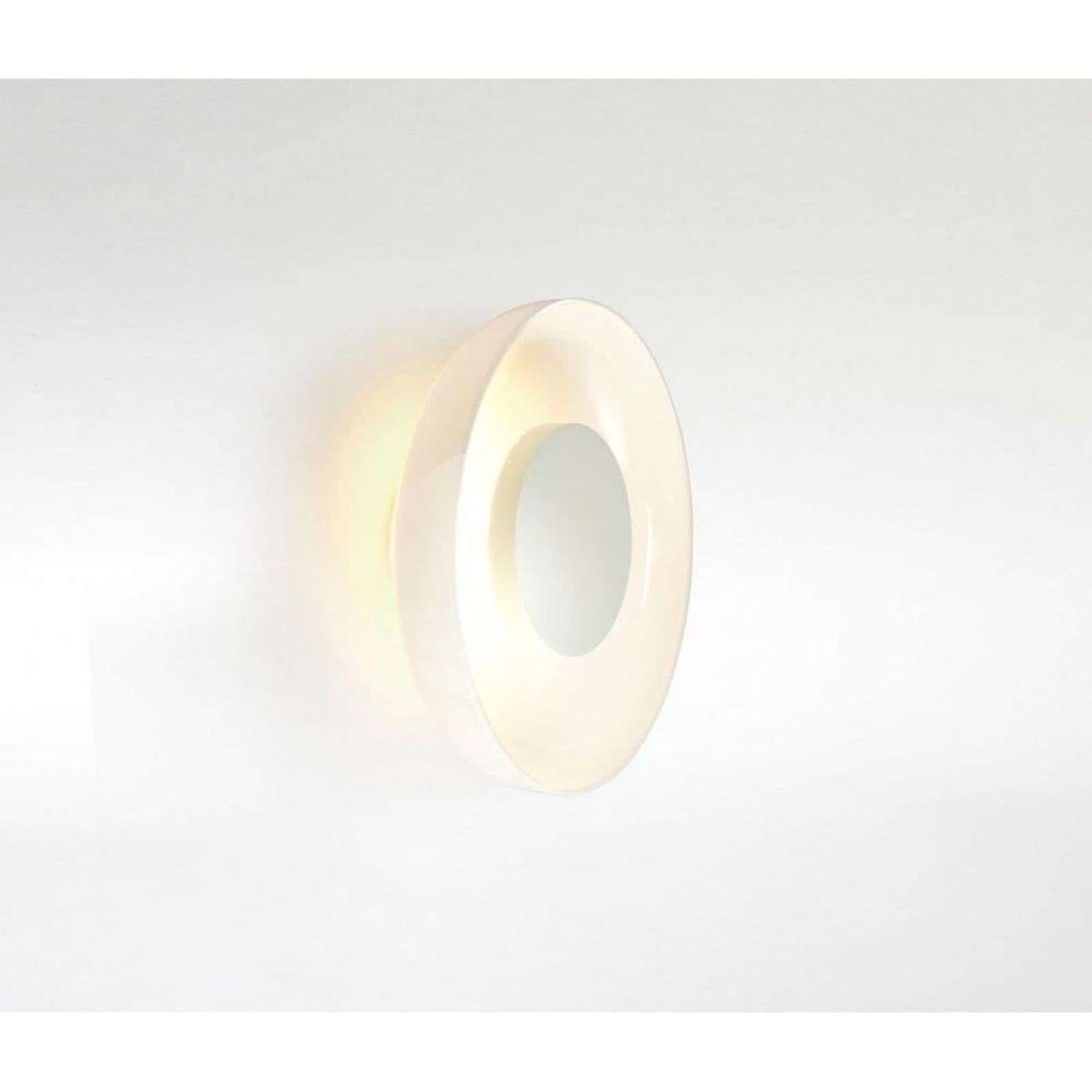 Applique murale LED Aura Plus en verre, blanc, Ø 25,3 cm