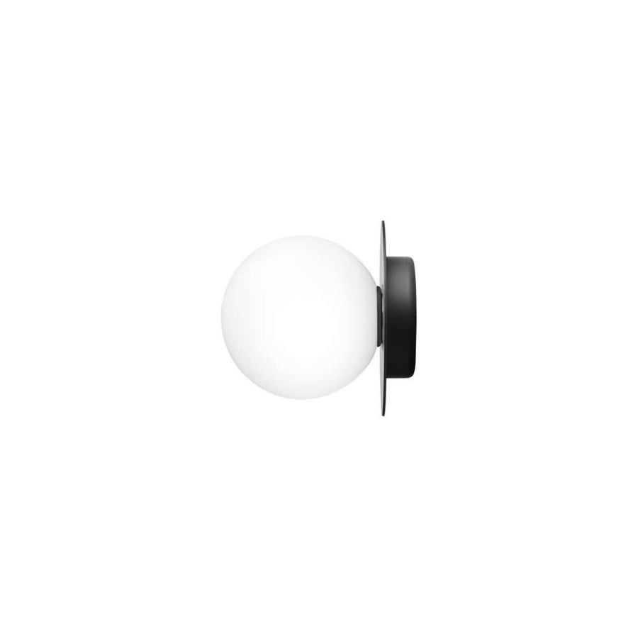Applique murale Liila 1 Medium en verre, noir et blanc, Ø 16,5 cm, IP44