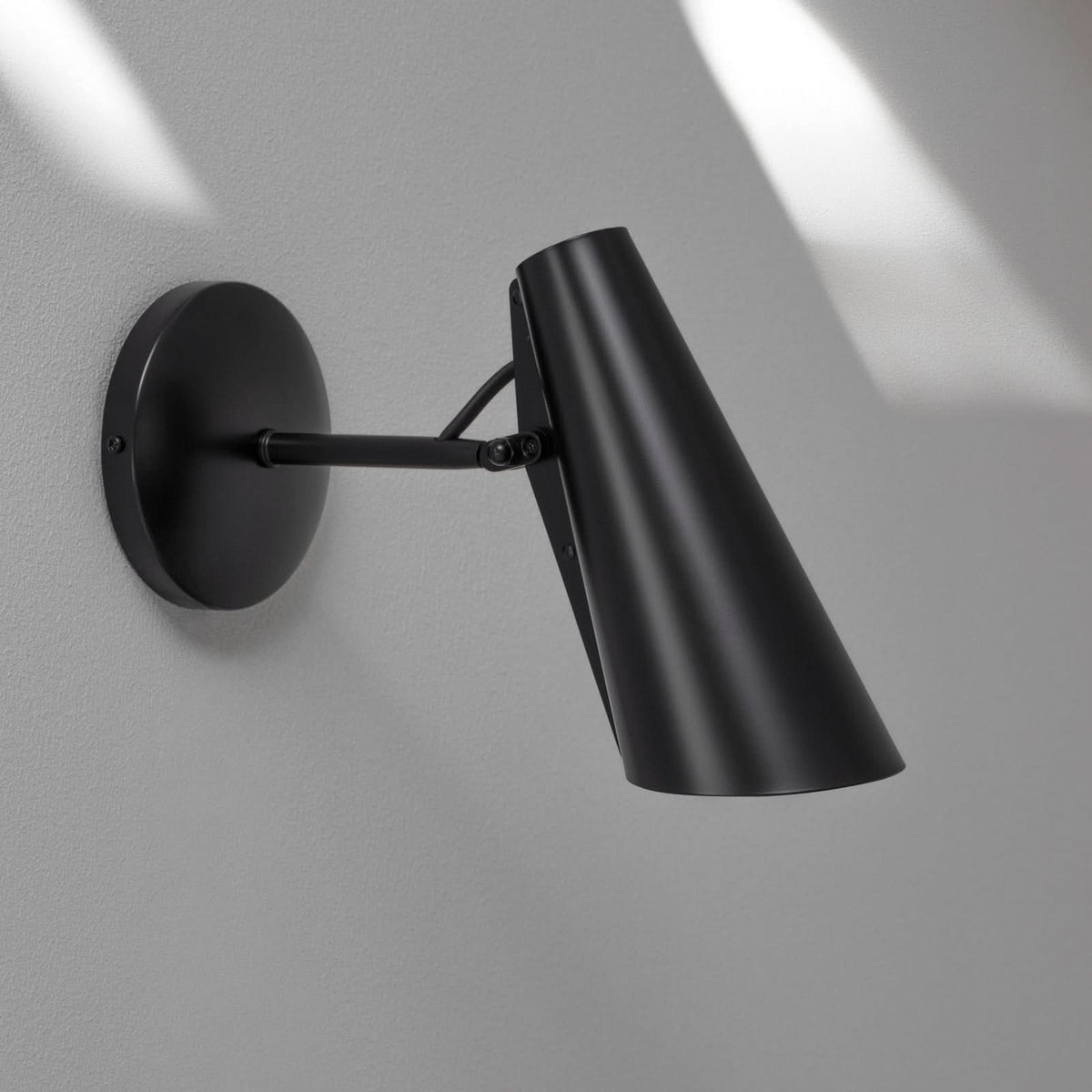 Applique murale Birdy 31 en aluminium, noir, hauteur 19 cm, 60 W
