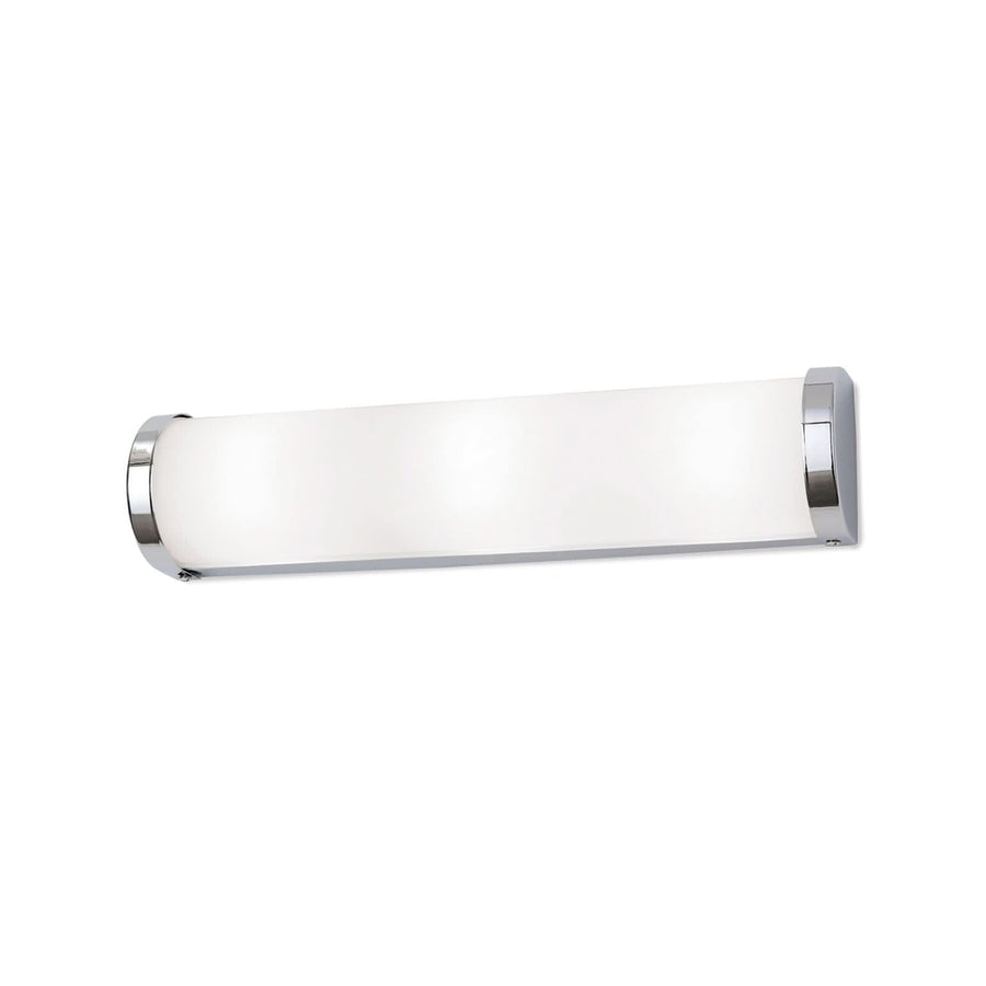 Applique murale Tea 41 en verre, chromé et blanc, 3 lumières, IP44