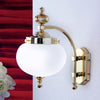 Applique murale Delia en laiton, blanc, hauteur 20 cm