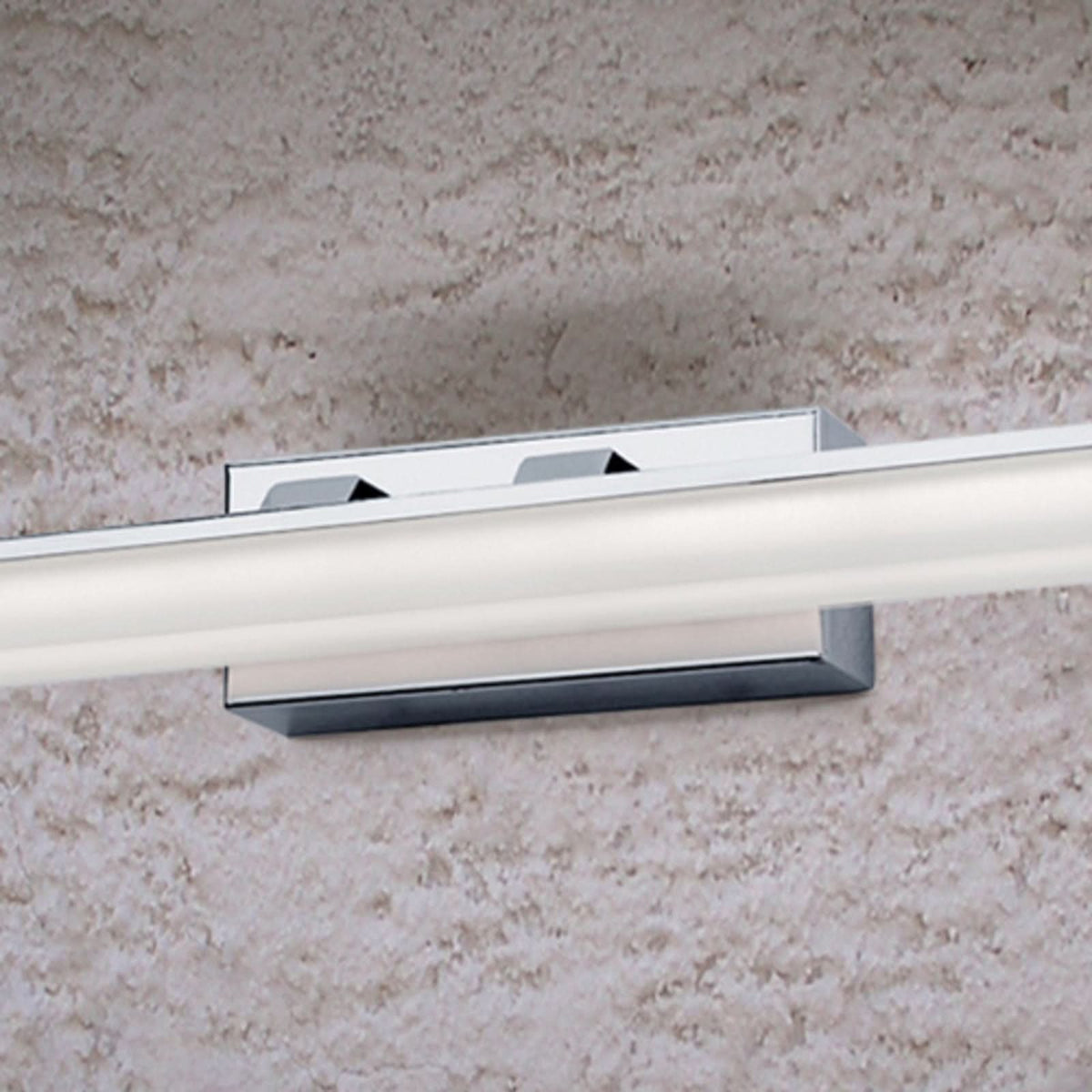 Applique murale LED Alexandre IP44 46 en métal, chromé, hauteur 9,5 cm, IP44