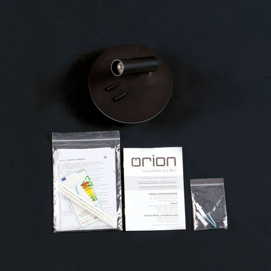 Applique murale LED Lenny en aluminium, noir, Ø 15 cm