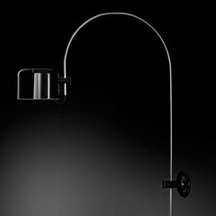 Applique murale Coupé en aluminium, chrome et noir, hauteur 115 cm
