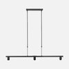 3-bulb pendant light, black bar 120 cm with adjustable height, dining room | Stang