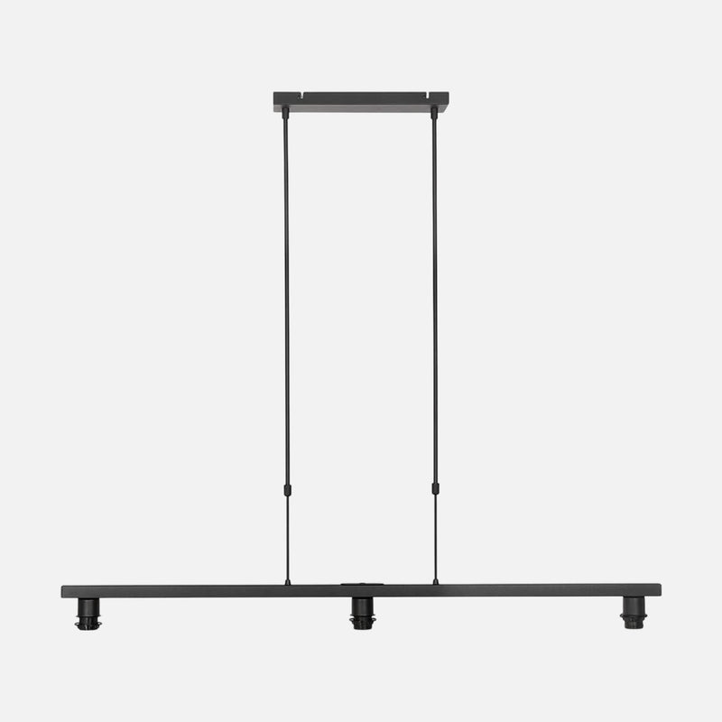 3-bulb pendant light, black bar 120 cm with adjustable height, dining room | Stang