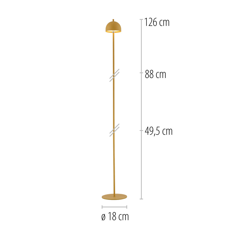 Lampadaire Bellis jaune
