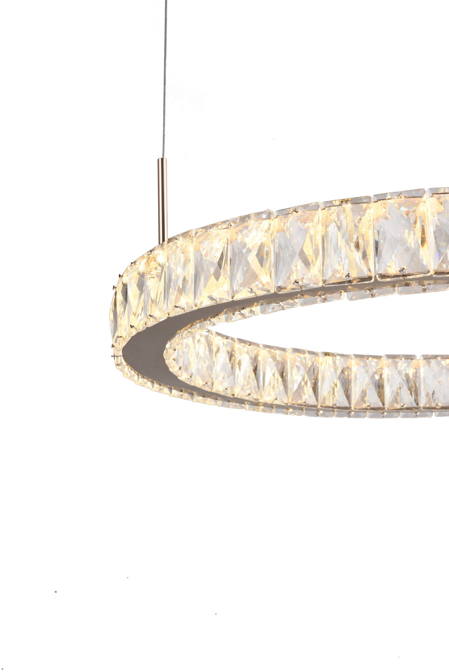 Suspension Girona dorée, cristal (MD3713-2-3GT)