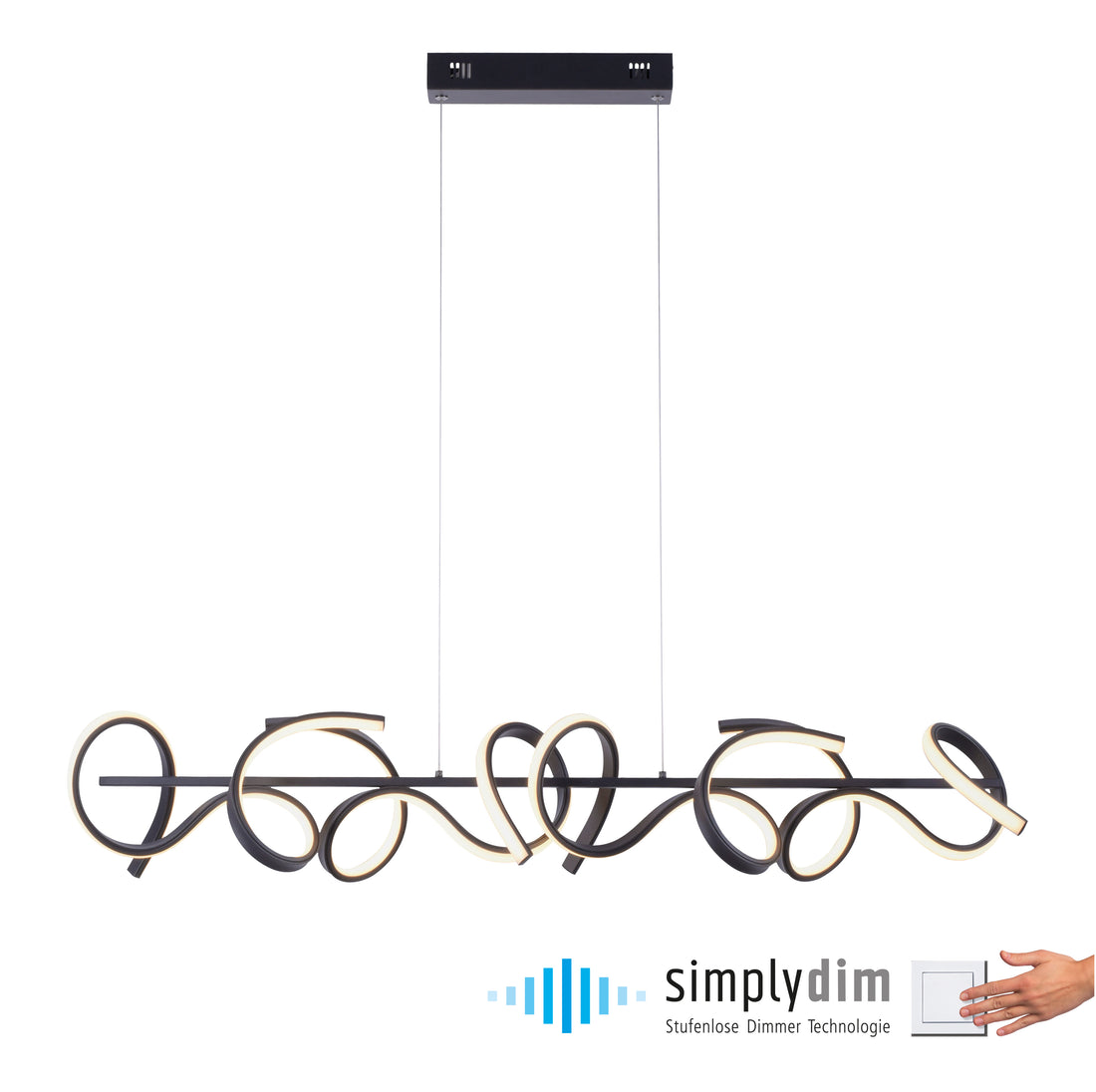 Suspension luminaire | Curls Noire