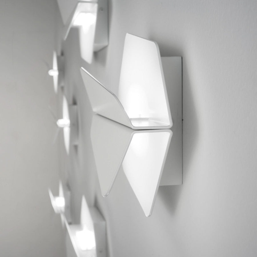 Applique murale LED Dolomite W1 x3 en métal, blanc, hauteur 18 cm