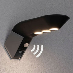Applique d'extérieur LED solaire Soley, anthracite, hauteur 10 cm, IP44