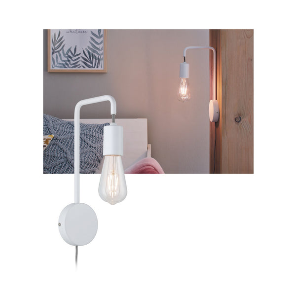 Applique murale Calvani en métal, blanc, hauteur 34 cm