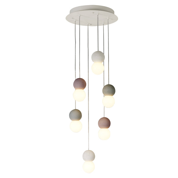 Suspension Galaxia 6 lumières béton