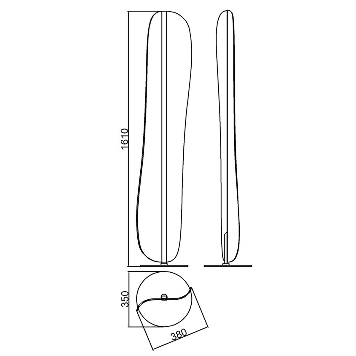 Lampadaire LED Bianca blanc