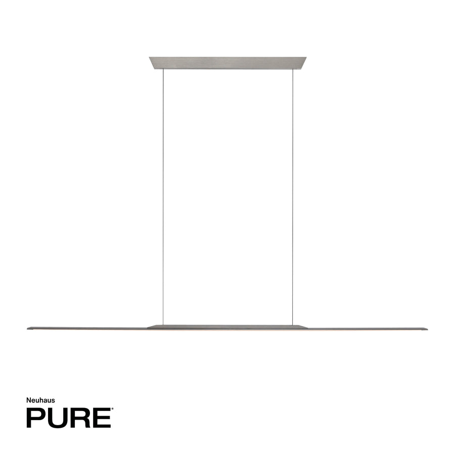 Vue de face sur fond blanc avec logo de marque et profil très fin