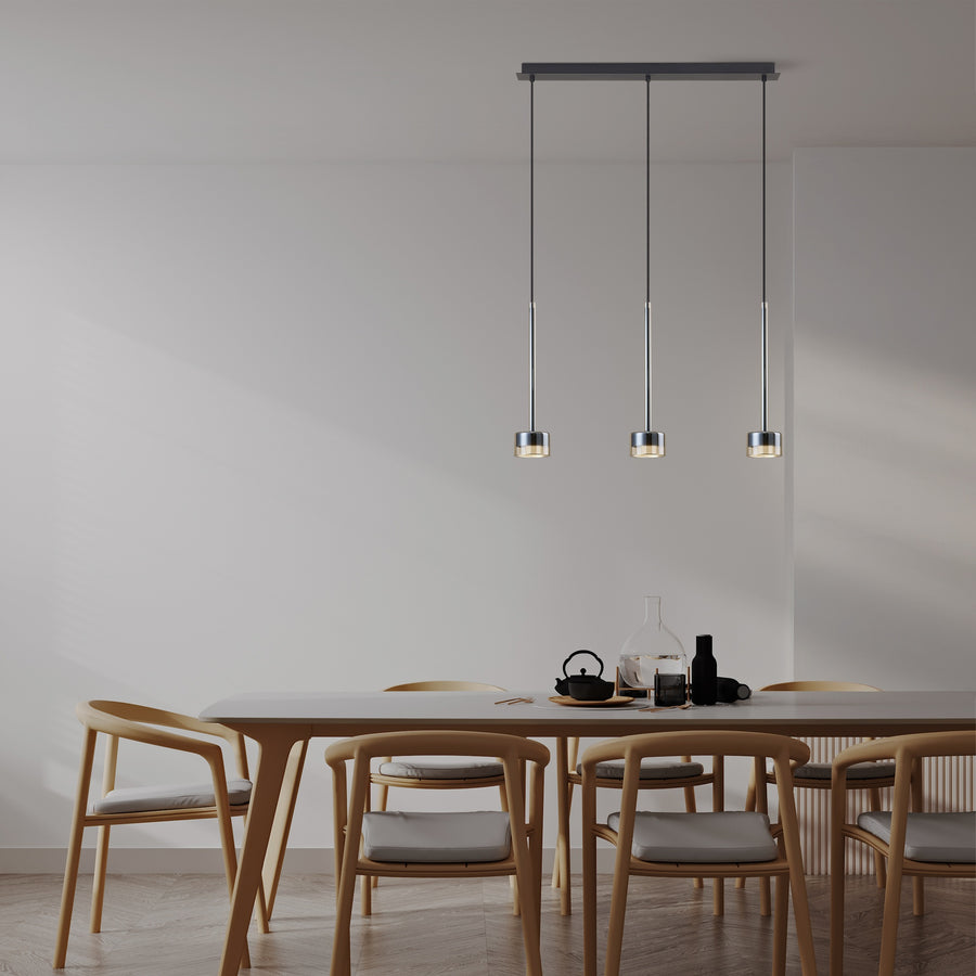 Suspension Tonic 3 lumières, verre