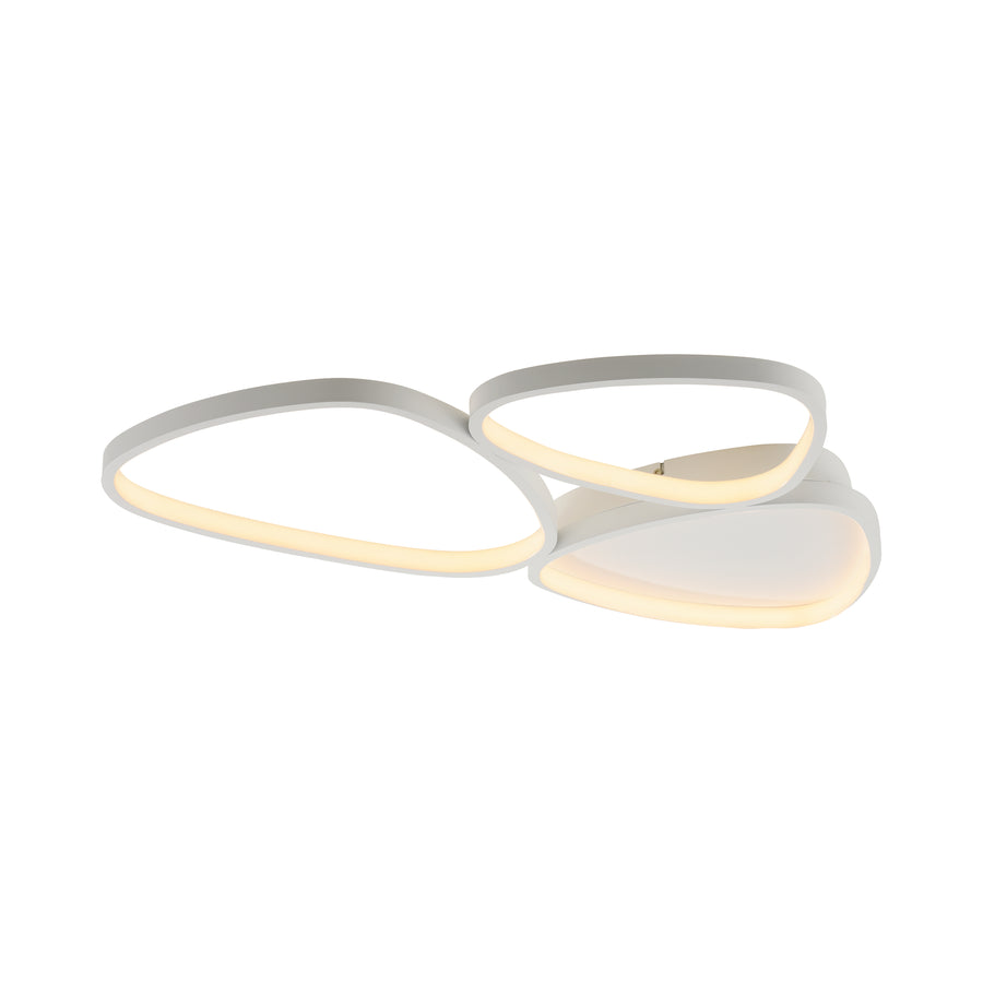 Plafonnier Pebbles blanc, L 46,5 cm