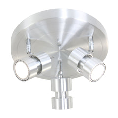 Natasja 7905ST round steel 3-light spotlight with GU10 bulbs