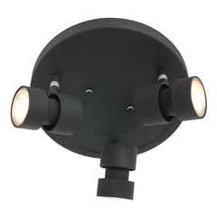 Natasja 7905ZW round black 3-light spotlight with GU10 bulbs