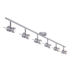 Natasja 7906ST 6-light steel spotlight, with dimmable GU10 bulbs