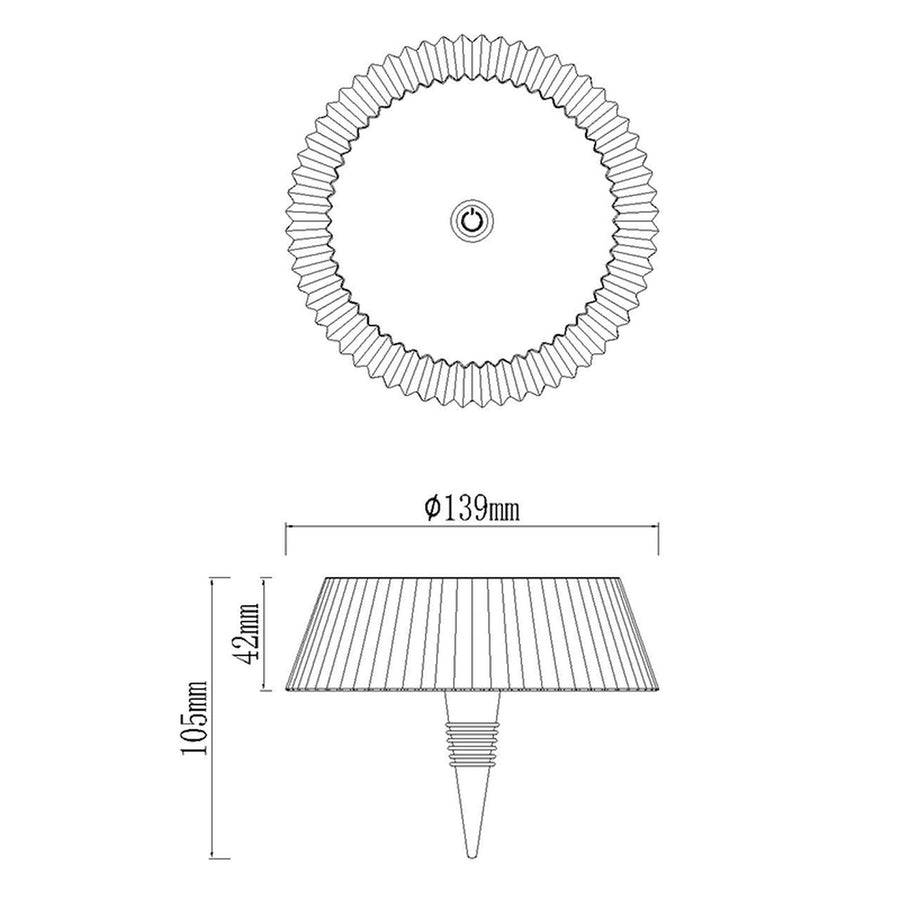 Lampe à poser extérieure LED Relax rechargeable, IP54, H 10,5 cm