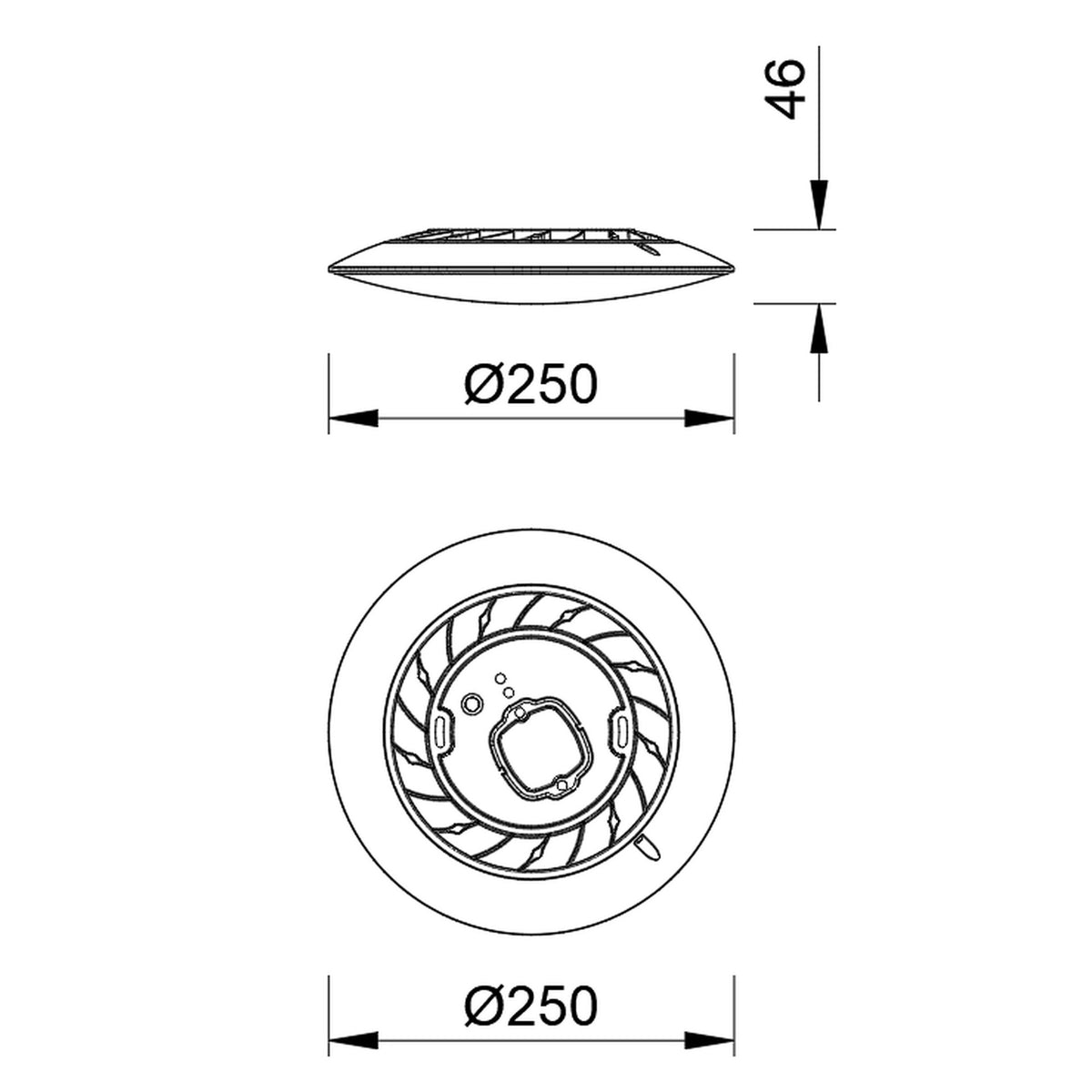 Plafonnier LED Slim blanc, Ø 25 cm, 4000 K