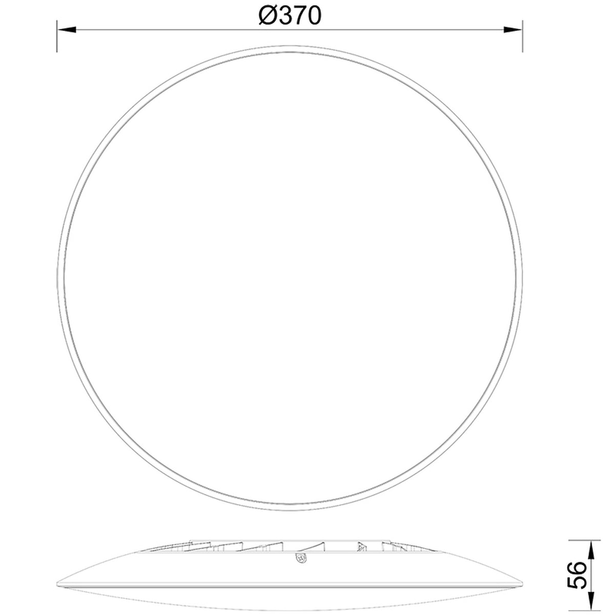 Plafonnier LED Slim blanc, Ø 37 cm, 4000 K