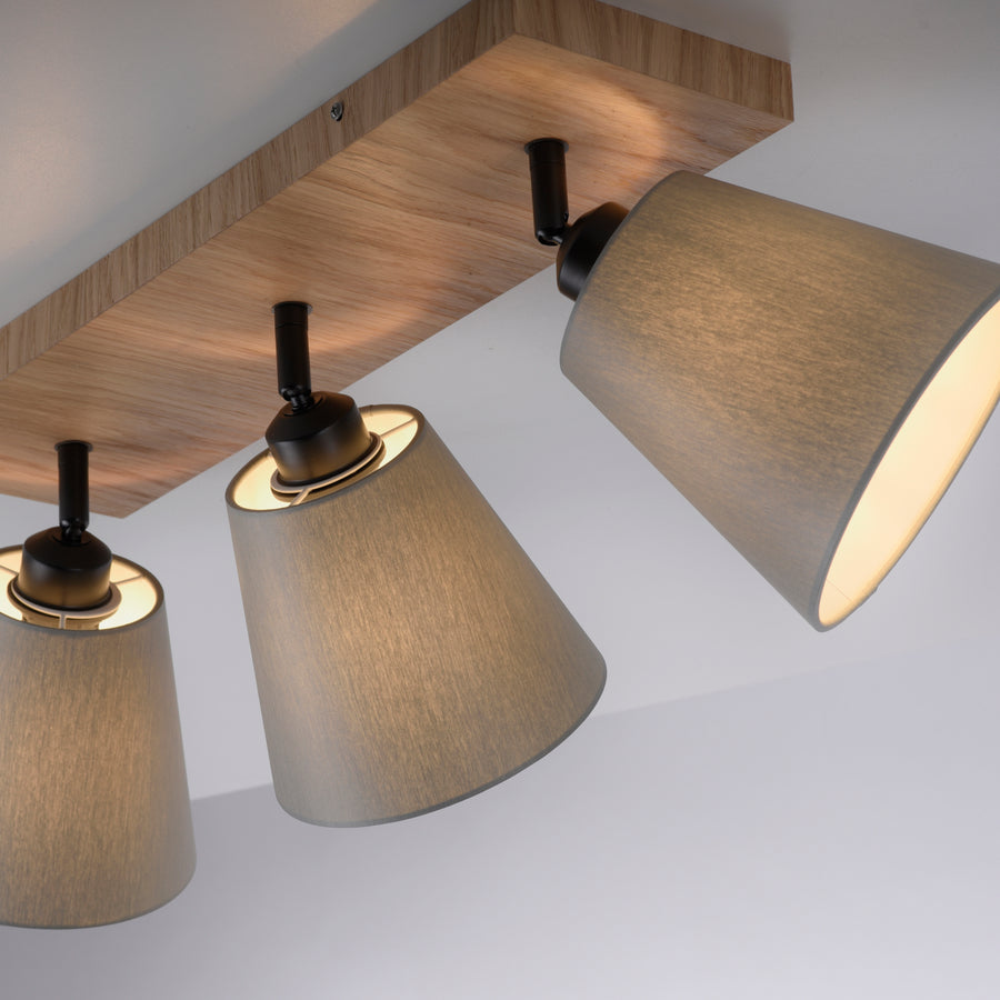 Plafonnier Green Michel 3 lumières bois