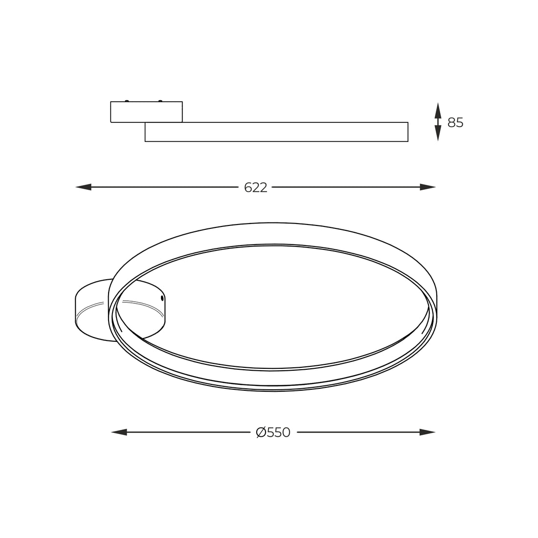 Plafonnier LED | Circle L 55 cm