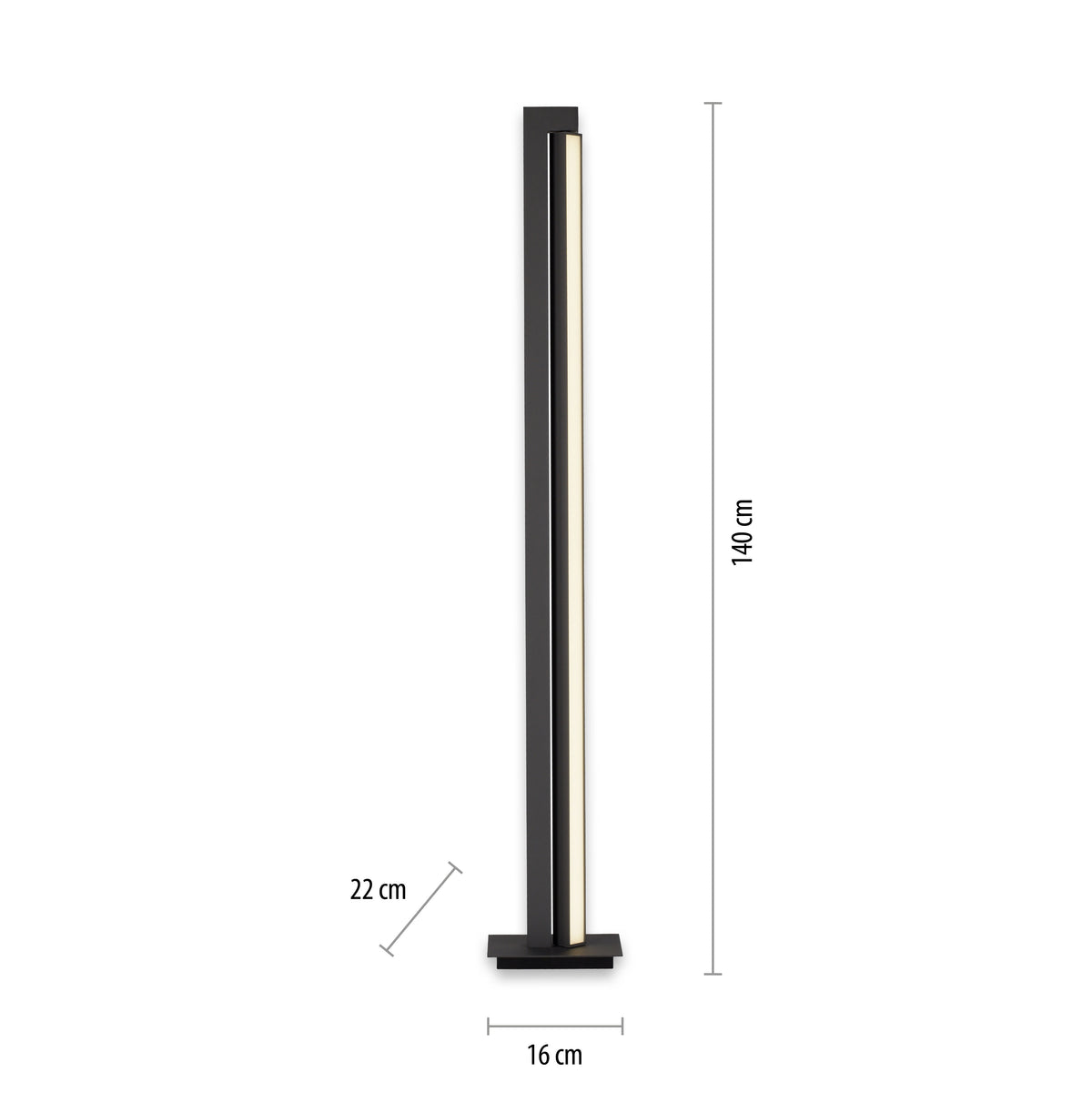 Lampadaire Pure-Lines anthracite