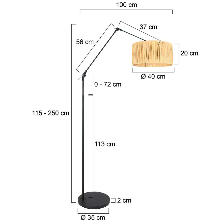 Lampadaire Prestige Chic noir