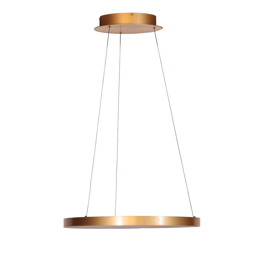 Ringlede gold pendant light