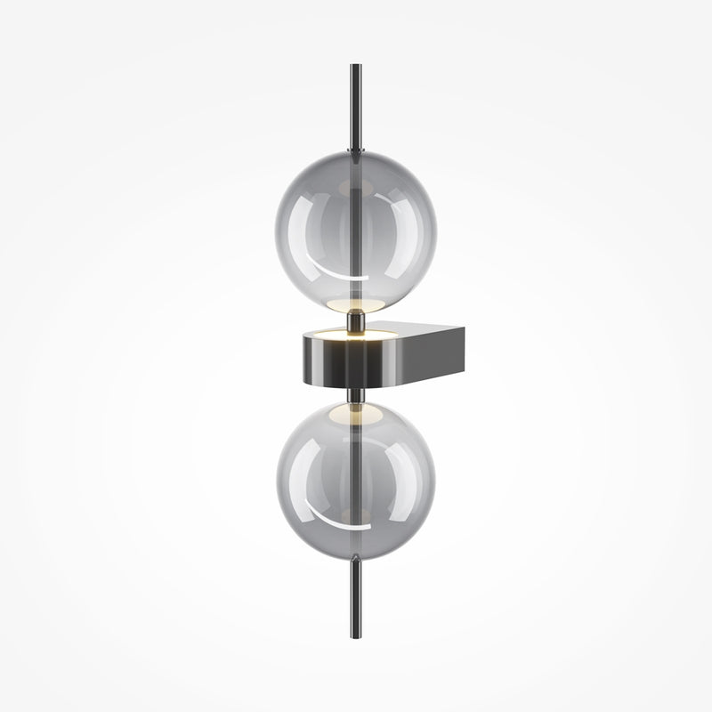 Double Moon Wall Lamp black