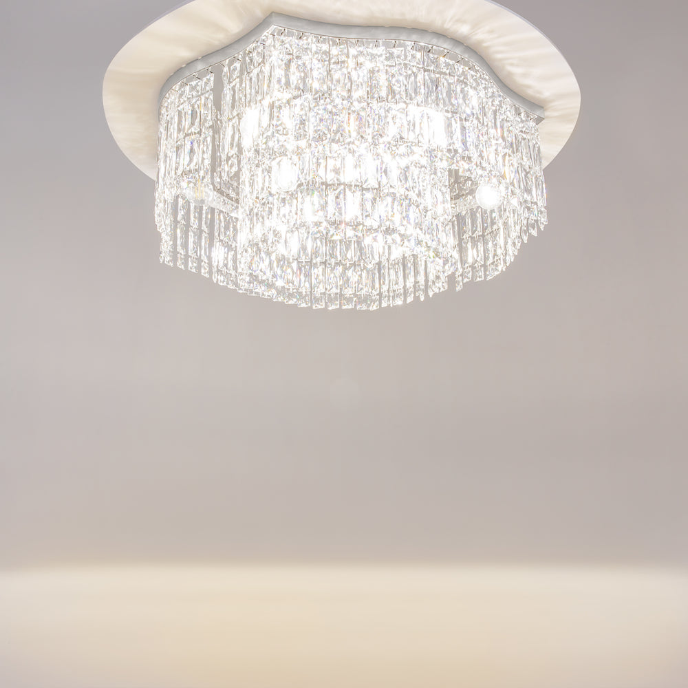 Dune silver ceiling light