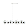 Rory 8-light pendant, clear glass