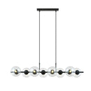 Rory 8-light pendant, clear glass
