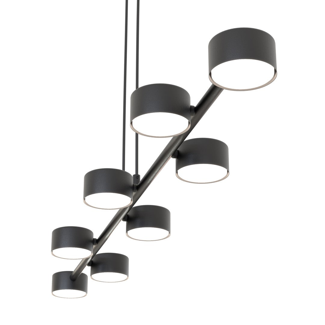 Megara 8-light black pendant light